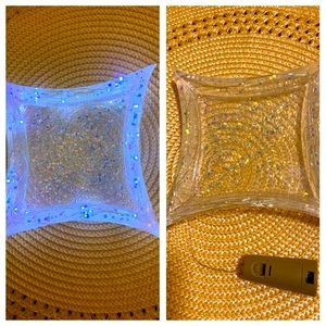 Handmade led strip light up epoxy trinket tray.